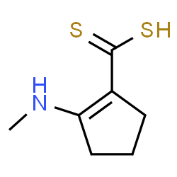 ChemSpider 2D Image | 2-(Methylamino)-1-cyclopentene-1-carbodithioic acid | C7H11NS2
