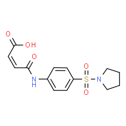 ChemSpider 2D Image | (2Z)-4-Oxo-4-{[4-(1-pyrrolidinylsulfonyl)phenyl]amino}-2-butenoic acid | C14H16N2O5S
