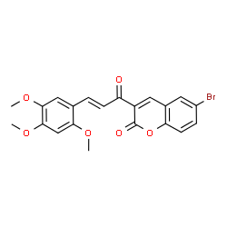 ChemSpider 2D Image | 6-Bromo-3-[(2E)-3-(2,4,5-trimethoxyphenyl)-2-propenoyl]-2H-chromen-2-one | C21H17BrO6