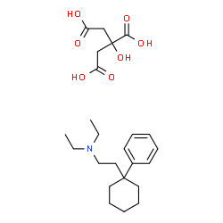 ChemSpider 2D Image | N,N-Diethyl-2-(1-phenylcyclohexyl)ethanamine 2-hydroxy-1,2,3-propanetricarboxylate (1:1) | C24H37NO7