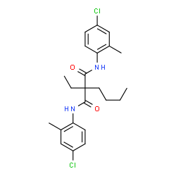 ChemSpider 2D Image | 2-Butyl-N,N'-bis(4-chloro-2-methylphenyl)-2-ethylmalonamide | C23H28Cl2N2O2