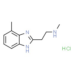 ChemSpider 2D Image | methyl[2-(4-methyl-1H-1,3-benzodiazol-2-yl)ethyl]amine hydrochloride | C11H16ClN3