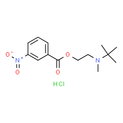 ChemSpider 2D Image | 2-[Methyl(2-methyl-2-propanyl)amino]ethyl 3-nitrobenzoate hydrochloride (1:1) | C14H21ClN2O4