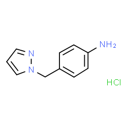 ChemSpider 2D Image | 4-(PYRAZOL-1-YLMETHYL)ANILINE HYDROCHLORIDE | C10H12ClN3