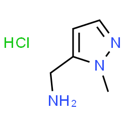 ChemSpider 2D Image | (1-Methyl-1H-pyrazol-5-yl)methanamine hydrochloride | C5H10ClN3