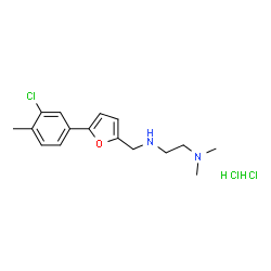 ChemSpider 2D Image | N'-{[5-(3-Chloro-4-methylphenyl)-2-furyl]methyl}-N,N-dimethyl-1,2-ethanediamine dihydrochloride | C16H23Cl3N2O