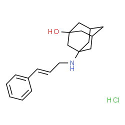 ChemSpider 2D Image | 3-{[(2E)-3-Phenyl-2-propen-1-yl]amino}-1-adamantanol hydrochloride (1:1) | C19H26ClNO