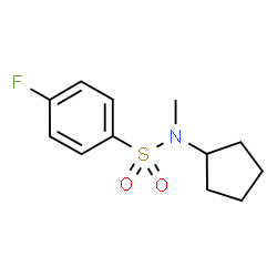 ChemSpider 2D Image | N-Cyclopentyl-4-fluoro-N-methylbenzenesulfonamide | C12H16FNO2S