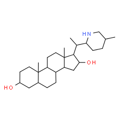 ChemSpider 2D Image | 17-[1-(5-Methyl-2-piperidinyl)ethyl]androstane-3,16-diol | C27H47NO2