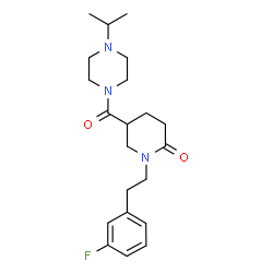 ChemSpider 2D Image | 1-[2-(3-Fluorophenyl)ethyl]-5-[(4-isopropyl-1-piperazinyl)carbonyl]-2-piperidinone | C21H30FN3O2