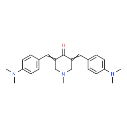 ChemSpider 2D Image | 3,5-Bis[4-(dimethylamino)benzylidene]-1-methyl-4-piperidinone | C24H29N3O