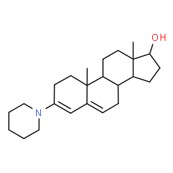 ChemSpider 2D Image | 3-(1-Piperidinyl)androsta-3,5-dien-17-ol | C24H37NO