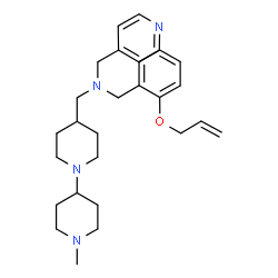 ChemSpider 2D Image | 1-[2-(Allyloxy)phenyl]-N-[(1'-methyl-1,4'-bipiperidin-4-yl)methyl]-N-(4-pyridinylmethyl)methanamine | C28H40N4O