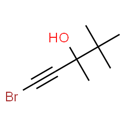 ChemSpider 2D Image | 1-Bromo-3,4,4-trimethyl-1-pentyn-3-ol | C8H13BrO