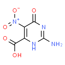 ChemSpider 2D Image | 2-Amino-5-nitro-6-oxo-3,6-dihydro-4-pyrimidinecarboxylic acid | C5H4N4O5
