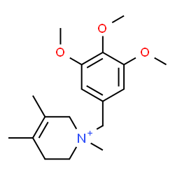 ChemSpider 2D Image | 1,4,5-Trimethyl-1-(3,4,5-trimethoxybenzyl)-1,2,3,6-tetrahydropyridinium | C18H28NO3