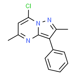 ChemSpider 2D Image | 7-Chloro-2,5-dimethyl-3-phenylpyrazolo[1,5-a]pyrimidine | C14H12ClN3