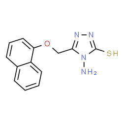 ChemSpider 2D Image | 4-Amino-5-[(1-naphthyloxy)methyl]-2,4-dihydro-3H-1,2,4-triazole-3-thione | C13H12N4OS