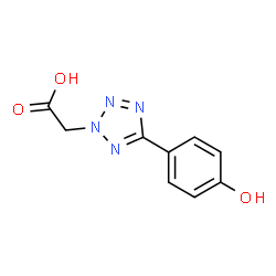 ChemSpider 2D Image | [5-(4-Hydroxyphenyl)-2H-tetrazol-2-yl]acetic acid | C9H8N4O3