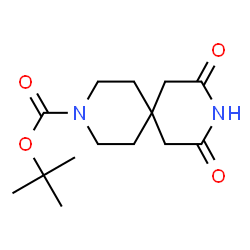 ChemSpider 2D Image | tert-Butyl-8,10-dioxo-3,9-diazaspiro[5.5]undecan-3-carboxylat | C14H22N2O4