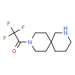 ChemSpider 2D Image | 1-(2,9-Diazaspiro[5.5]undec-9-yl)-2,2,2-trifluoroethanone | C11H17F3N2O