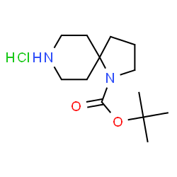ChemSpider 2D Image | tert-Butyl 1,8-diazaspiro[4.5]decane-1-carboxylate hydrochloride | C13H25ClN2O2