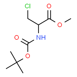 ChemSpider 2D Image | Methyl-N-(tert-butoxycarbonyl)-3-chloralaninat | C9H16ClNO4