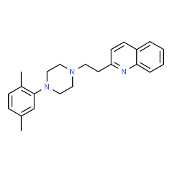 ChemSpider 2D Image | 2-{2-[4-(2,5-Dimethylphenyl)-1-piperazinyl]ethyl}quinoline | C23H27N3