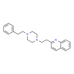 ChemSpider 2D Image | 2-{2-[4-(2-Phenylethyl)-1-piperazinyl]ethyl}quinoline | C23H27N3
