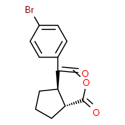 ChemSpider 2D Image | Methyl (1R,2R)-2-(4-bromobenzoyl)cyclopentanecarboxylate | C14H15BrO3