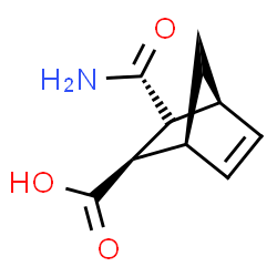 ChemSpider 2D Image | (1S,2R,3S,4S)-3-Carbamoylbicyclo[2.2.1]hept-5-ene-2-carboxylic acid | C9H11NO3