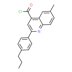 ChemSpider 2D Image | 6-Methyl-2-(4-propylphenyl)-4-quinolinecarbonyl chloride | C20H18ClNO