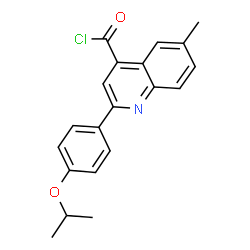 ChemSpider 2D Image | 2-(4-Isopropoxyphenyl)-6-methyl-4-quinolinecarbonyl chloride | C20H18ClNO2