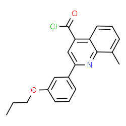 ChemSpider 2D Image | 8-Methyl-2-(3-propoxyphenyl)-4-quinolinecarbonyl chloride | C20H18ClNO2