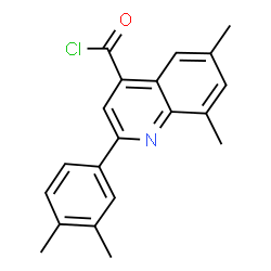ChemSpider 2D Image | 2-(3,4-Dimethylphenyl)-6,8-dimethyl-4-quinolinecarbonyl chloride | C20H18ClNO