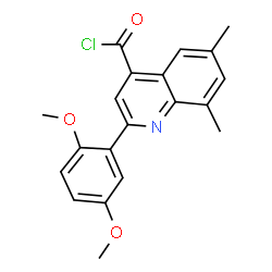 ChemSpider 2D Image | 2-(2,5-Dimethoxyphenyl)-6,8-dimethyl-4-quinolinecarbonyl chloride | C20H18ClNO3