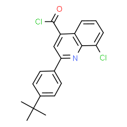 ChemSpider 2D Image | 2-(4-tert-butylphenyl)-8-chloroquinoline-4-carbonyl chloride | C20H17Cl2NO