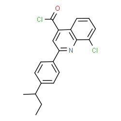 ChemSpider 2D Image | 2-(4-sec-Butylphenyl)-8-chloro-4-quinolinecarbonyl chloride | C20H17Cl2NO