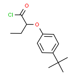 ChemSpider 2D Image | 2-(4-tert-butylphenoxy)butanoyl chloride | C14H19ClO2