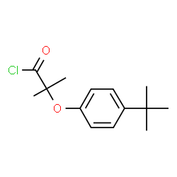 ChemSpider 2D Image | 2-(4-tert-butylphenoxy)-2-methylpropanoyl chloride | C14H19ClO2