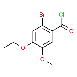 ChemSpider 2D Image | 2-Bromo-4-ethoxy-5-methoxybenzoyl chloride | C10H10BrClO3