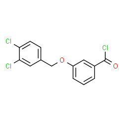 ChemSpider 2D Image | 3-[(3,4-Dichlorobenzyl)oxy]benzoyl chloride | C14H9Cl3O2