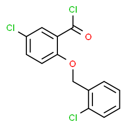 ChemSpider 2D Image | 5-Chloro-2-[(2-chlorobenzyl)oxy]benzoyl chloride | C14H9Cl3O2
