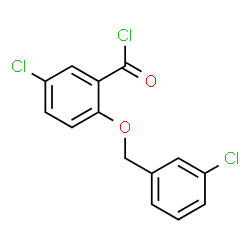 ChemSpider 2D Image | 5-Chloro-2-[(3-chlorobenzyl)oxy]benzoyl chloride | C14H9Cl3O2