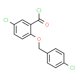 ChemSpider 2D Image | 5-Chloro-2-[(4-chlorobenzyl)oxy]benzoyl chloride | C14H9Cl3O2