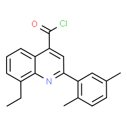 ChemSpider 2D Image | 2-(2,5-Dimethylphenyl)-8-ethyl-4-quinolinecarbonyl chloride | C20H18ClNO