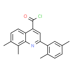 ChemSpider 2D Image | 2-(2,5-Dimethylphenyl)-7,8-dimethyl-4-quinolinecarbonyl chloride | C20H18ClNO