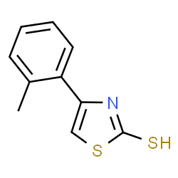 ChemSpider 2D Image | 2-thiazolethiol, 4-(2-methylphenyl)- | C10H9NS2