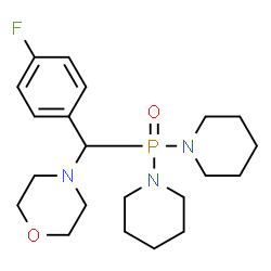ChemSpider 2D Image | 4-[(Di-1-piperidinylphosphoryl)(4-fluorophenyl)methyl]morpholine | C21H33FN3O2P