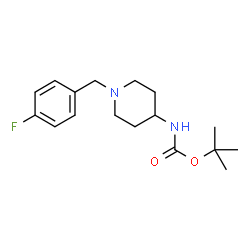 ChemSpider 2D Image | tert-Butyl 1-(4-fluorobenzyl)piperidin-4-ylcarbamate | C17H25FN2O2